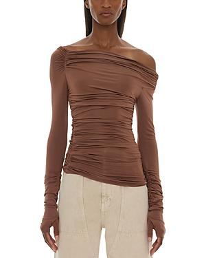 Helmut Lang Shirred One Shoulder Top Product Image