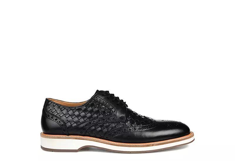 Thomas & Vine Mens Radcliff Wide Width Tru Comfort Foam Lace-Up Woven Wingtip Derby Shoes Product Image