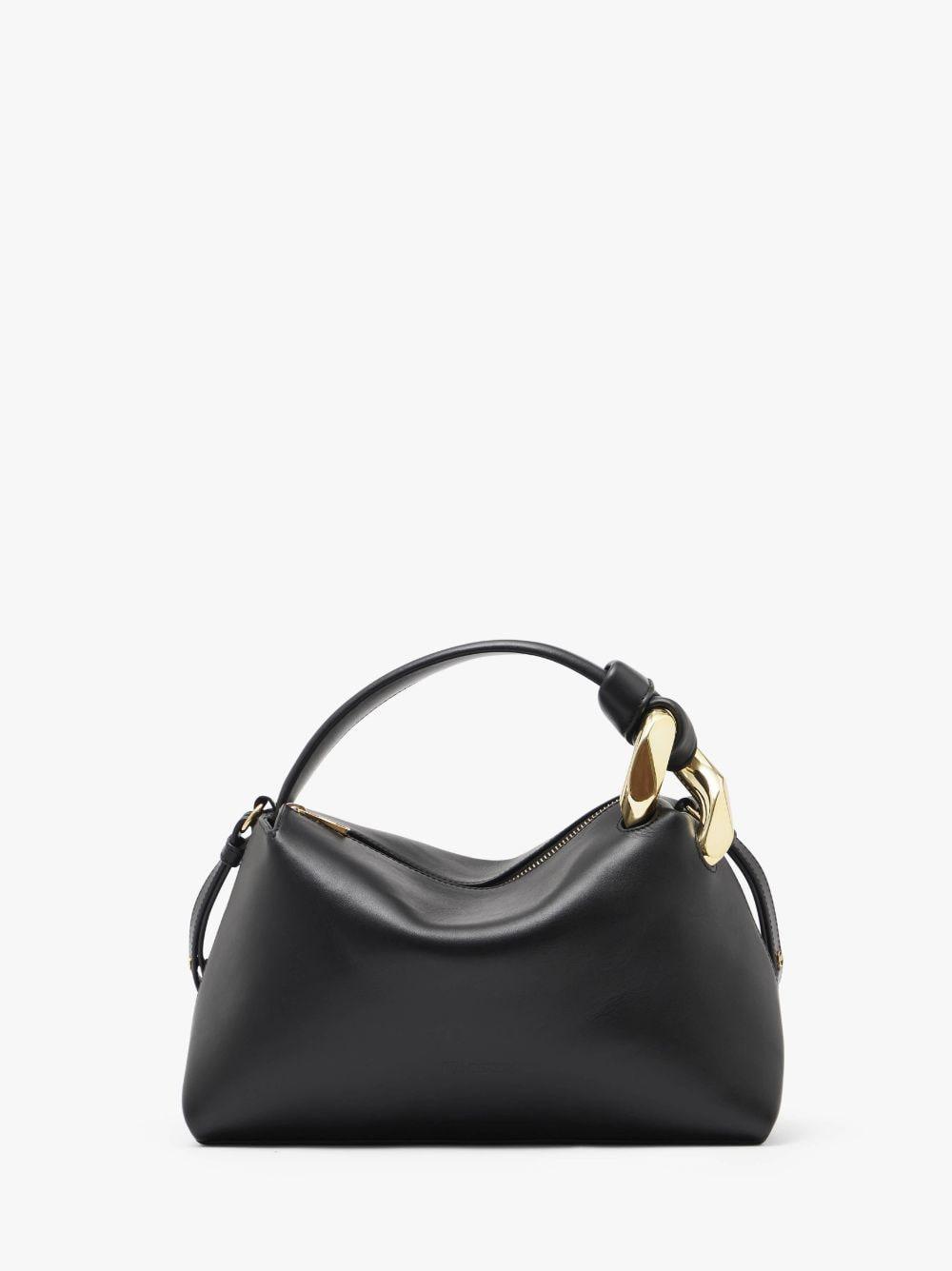 JWA CORNER BAG - LEATHER TOP HANDLE BAG in black | JW Anderson US  Product Image