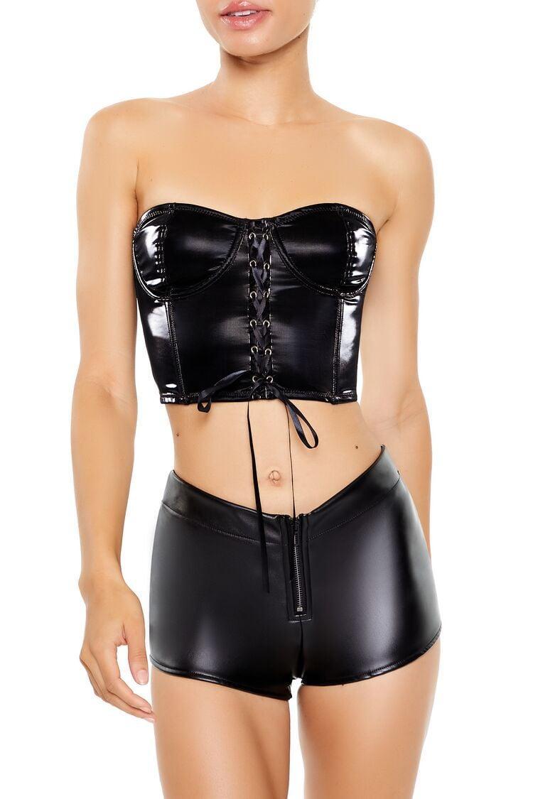 Faux Leather Lingerie Tube Top | Forever 21 Product Image