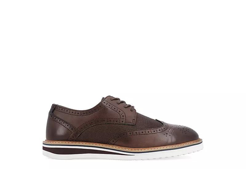 Vance Co. Warrick Mens Wingtip Derby Shoes Brown Product Image