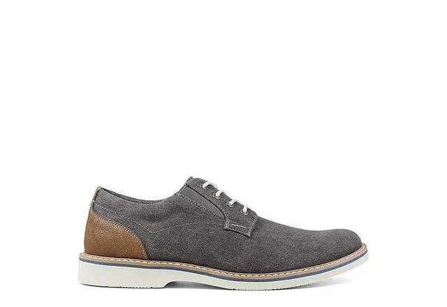 Nunn Bush Barklay Mens Canvas Oxford Shoes Grey Light Blue Product Image