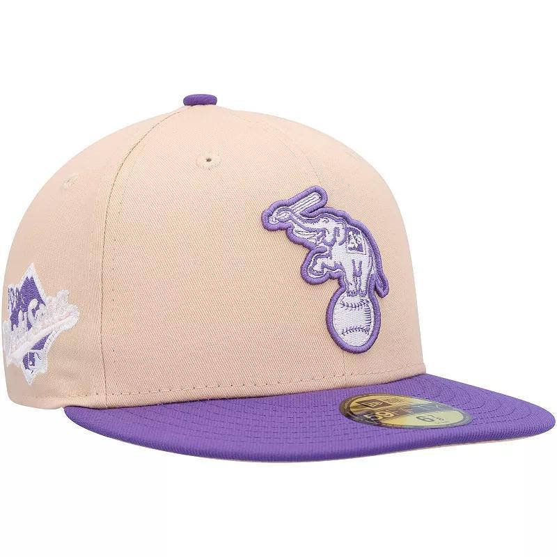 Mens New Era /Purple Oakland Athletics 1988 World Series Side Patch 59FIFTY Fitted Hat Product Image