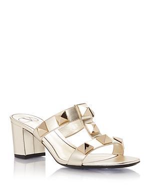 Valentino Garavani Womens Slip On Embellished High Heel Sandals Product Image