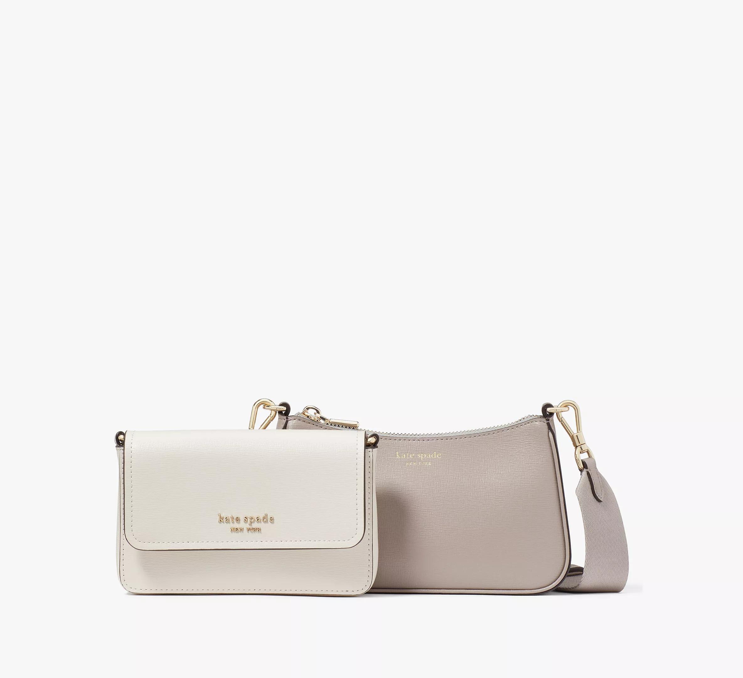 Womens Double-Up Layered Leather Shoulder Bag Product Image