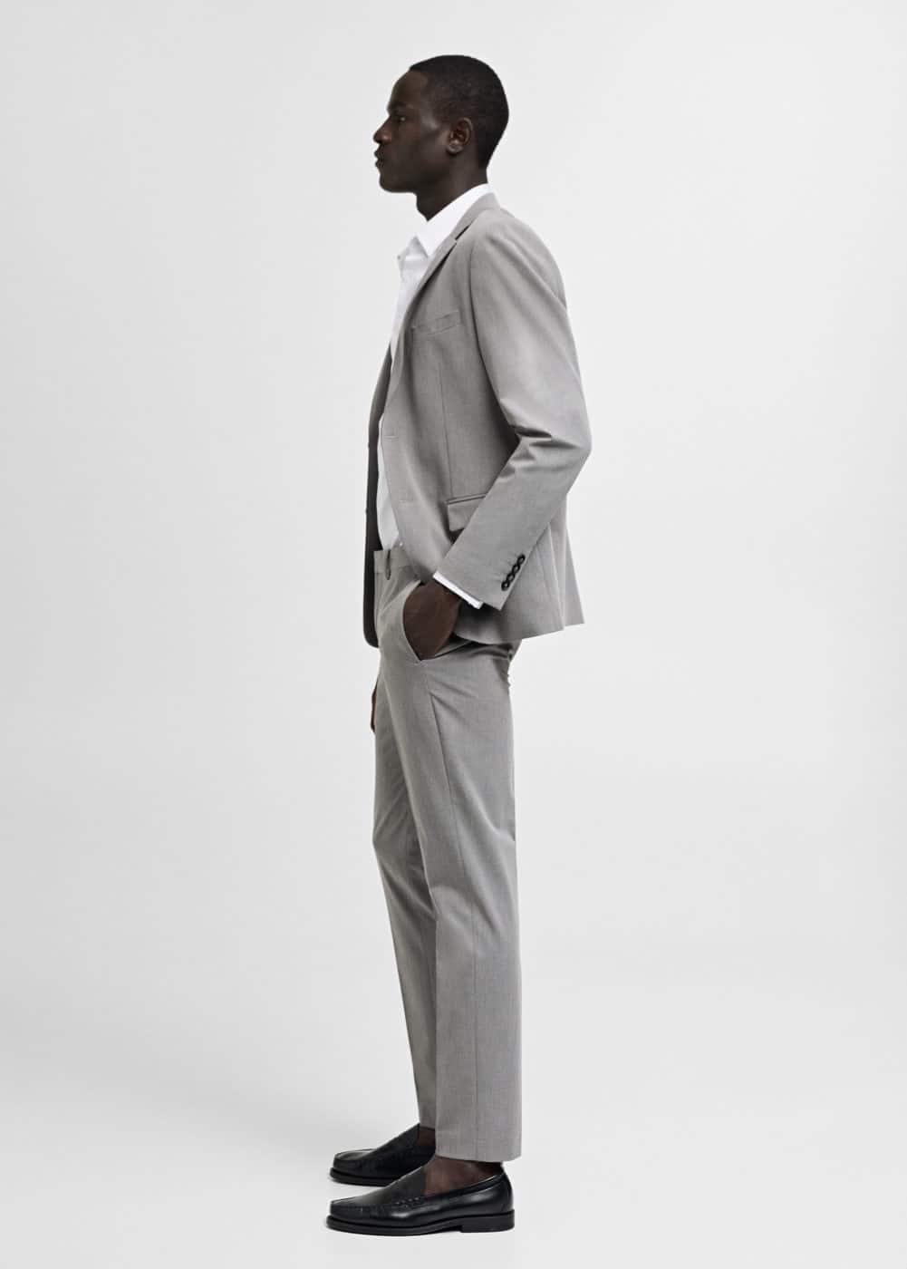 Mango Mens Stretch Fabric Super Slim-Fit Suit Pants Product Image