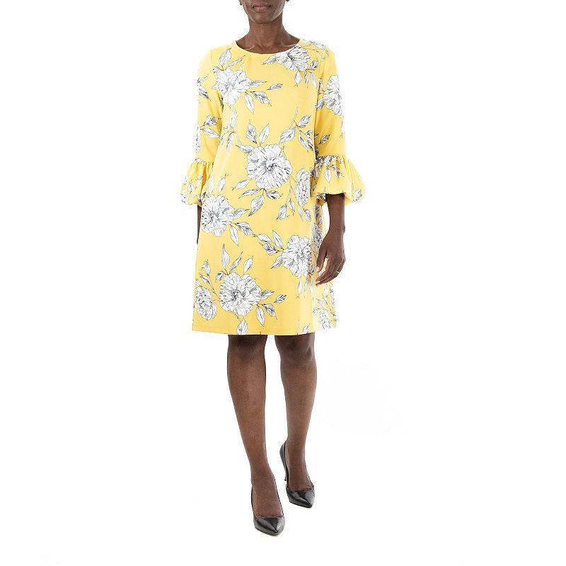 Womens Nina Leonard Crepe Balloon Sleeve Dress Product Image