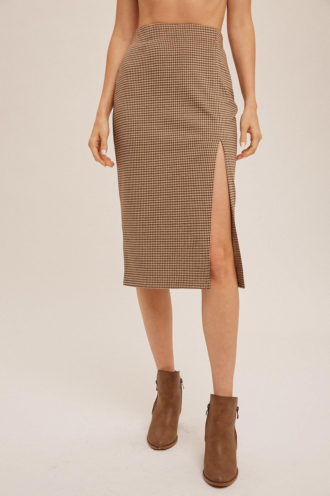 Meet Me at The Mall Slit Skirt (Small to Large) Product Image