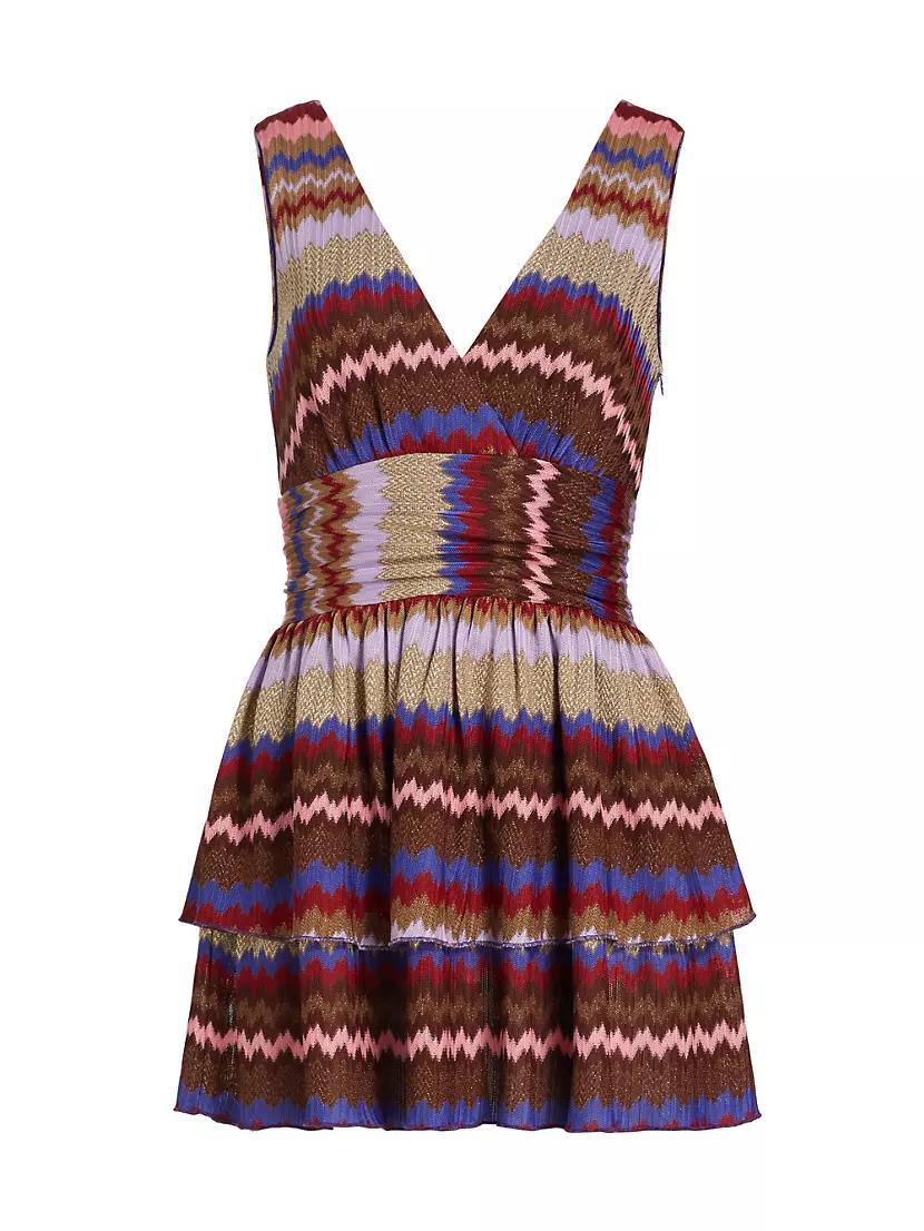 Laura Zig Zag Tiered Minidress Product Image