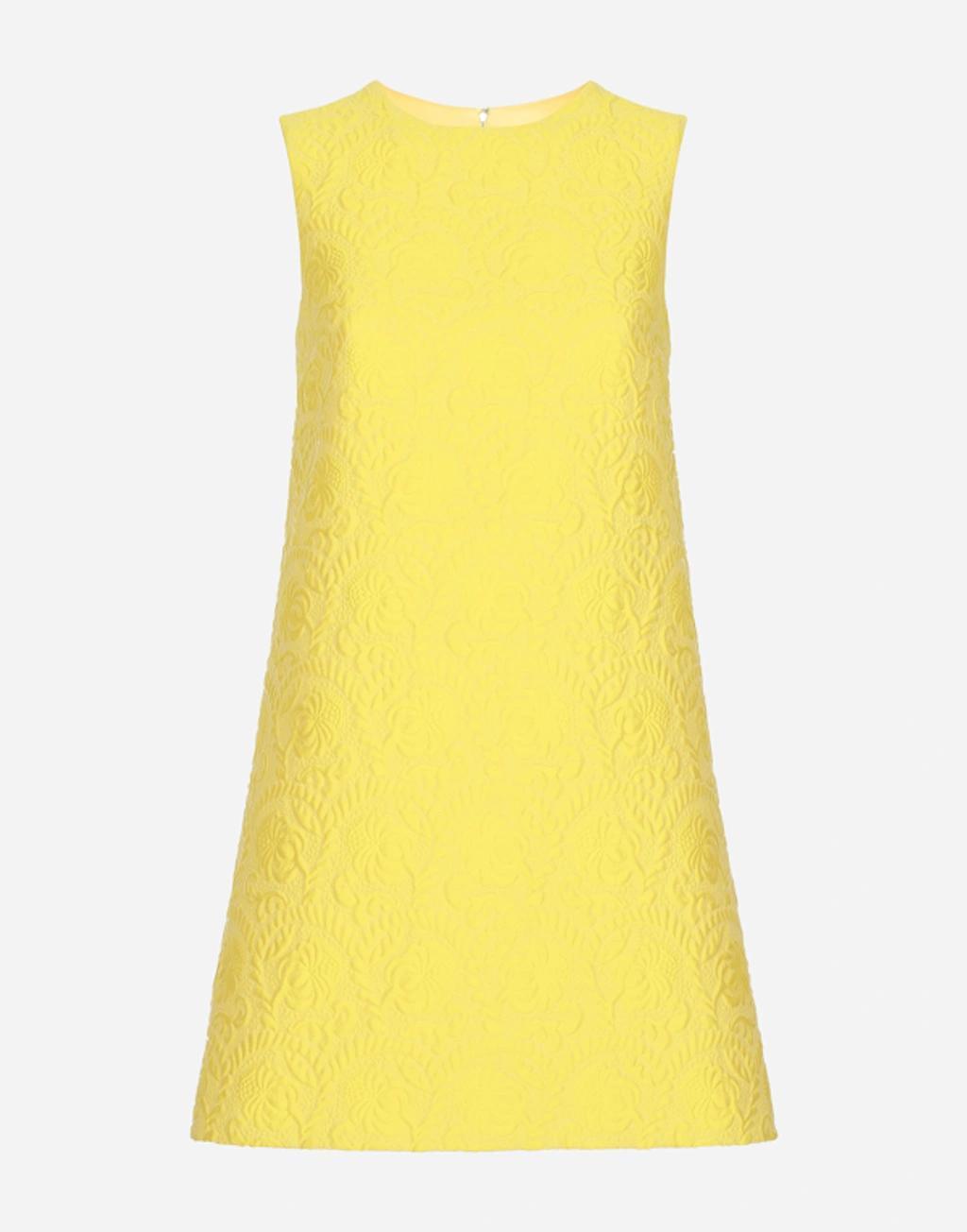 DOLCE & GABBANA Brocade Dress In Yellow Product Image