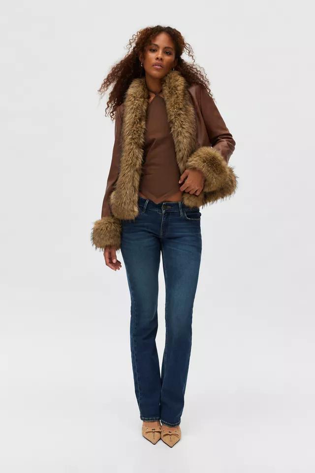 Silence + Noise Brianna Faur Fur Trim Jacket Product Image