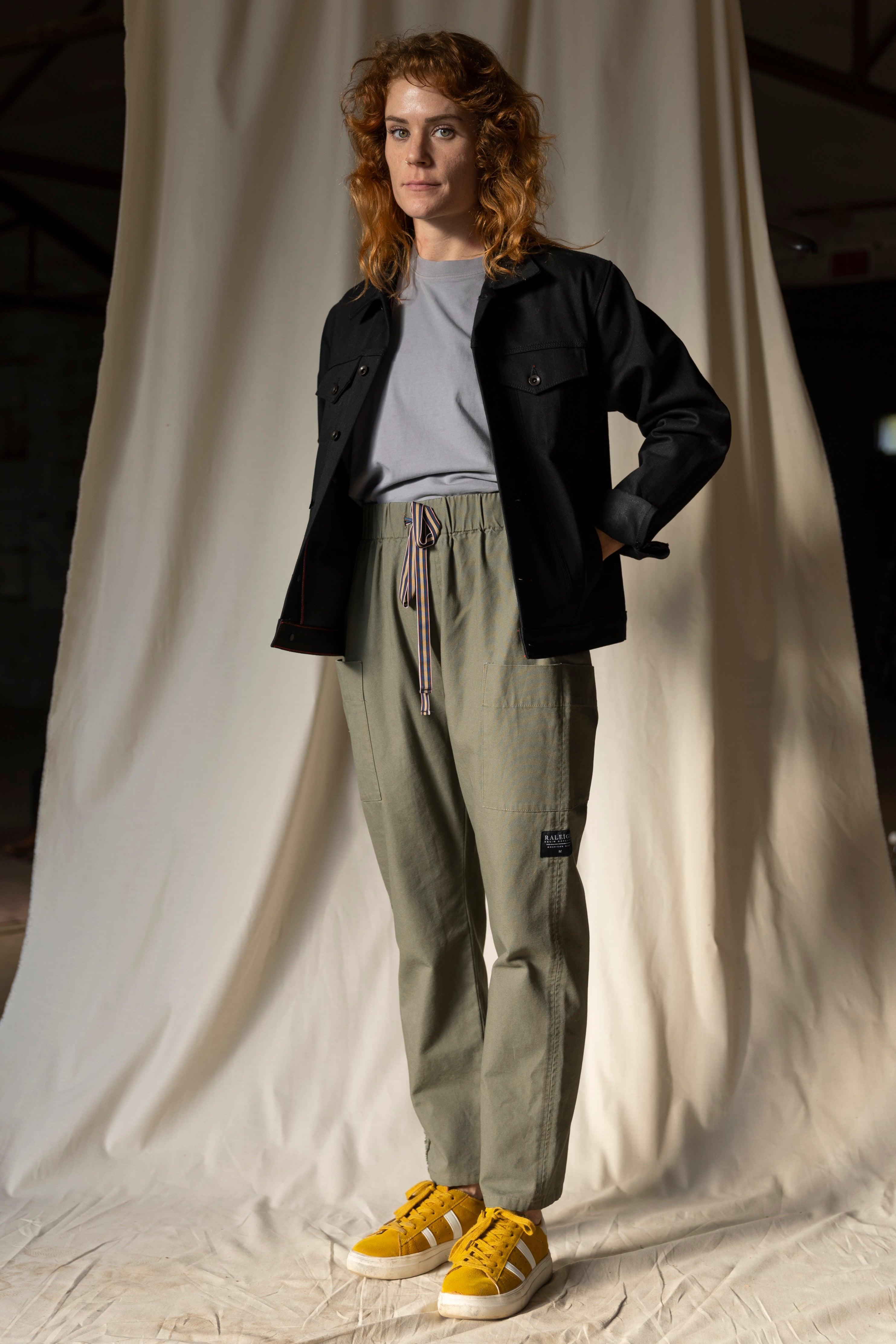 Drawstring Pant | Olive Canvas Male Product Image