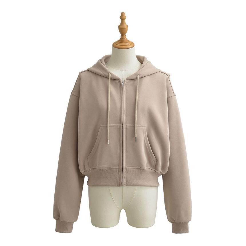 Plain Zip Hoodie Product Image