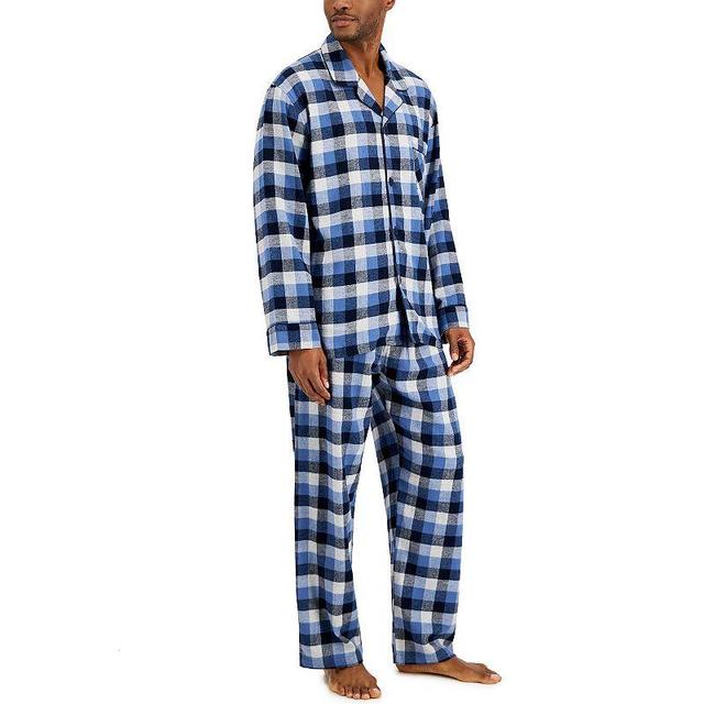 Hanes Mens Flannel Plaid Pajama Set - Red Product Image