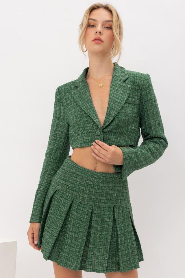 Cropped Tweed Blazer Product Image