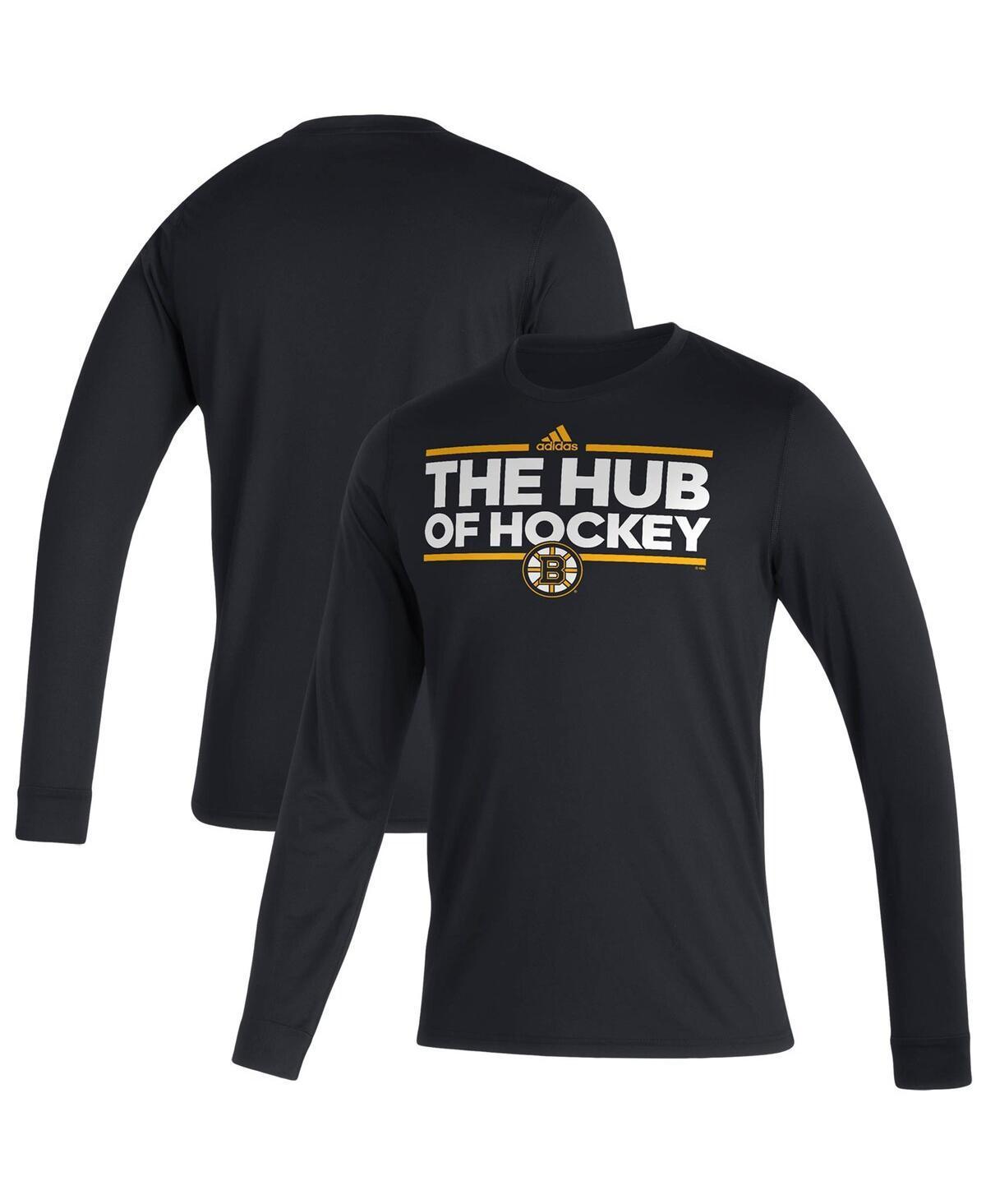 Mens adidas Black Boston Bruins Dassler AEROREADY Creator Long Sleeve T-Shirt Product Image