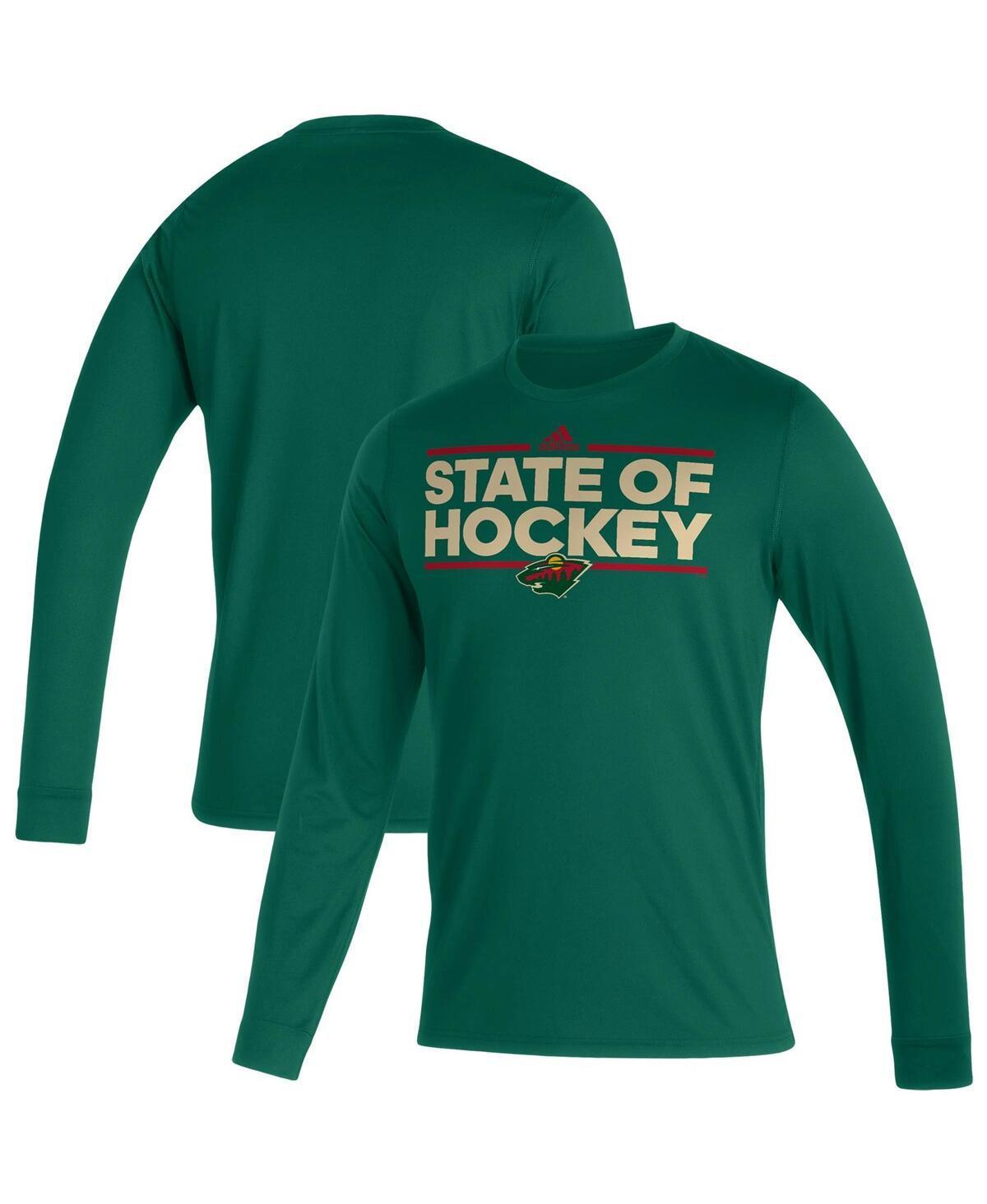 Mens adidas Minnesota Wild Dassler AEROREADY Creator Long Sleeve T-Shirt Product Image