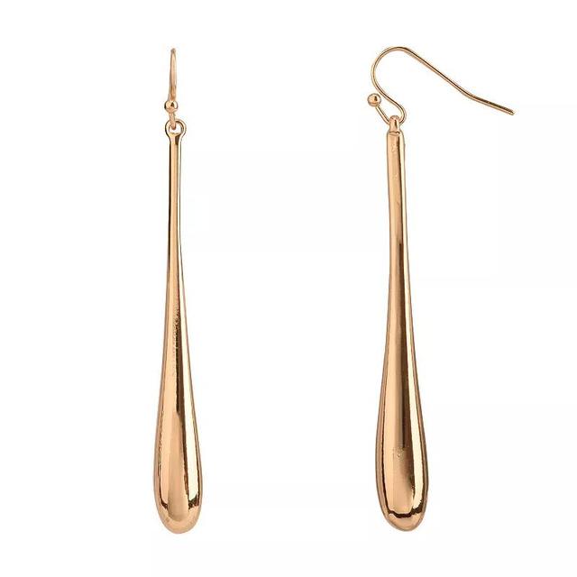 Gold Tone Linear Drop Earrings, Womens, None Product Image