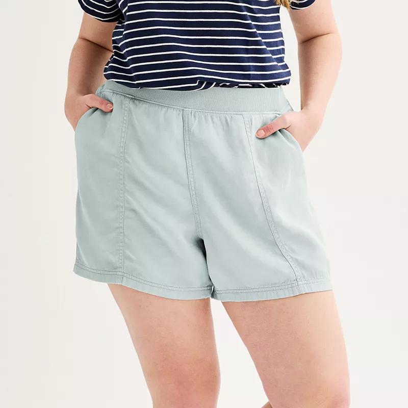 Plus Size Sonoma Goods For Life Comfort Waist Shorts, Womens Product Image