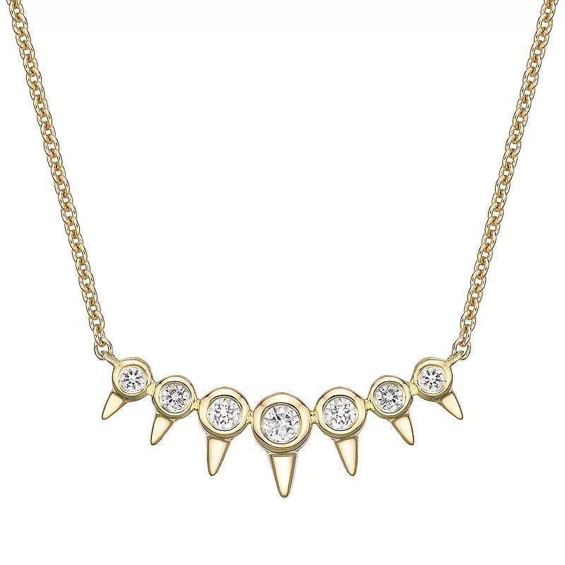 Gemminded 10k Gold 1/6 Carat T.W. Diamond Pendant Necklace, Womens White Product Image