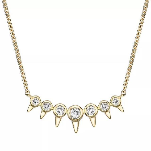 Gemminded 10k Gold 1/6 Carat T.W. Diamond Pendant Necklace, Womens White Product Image