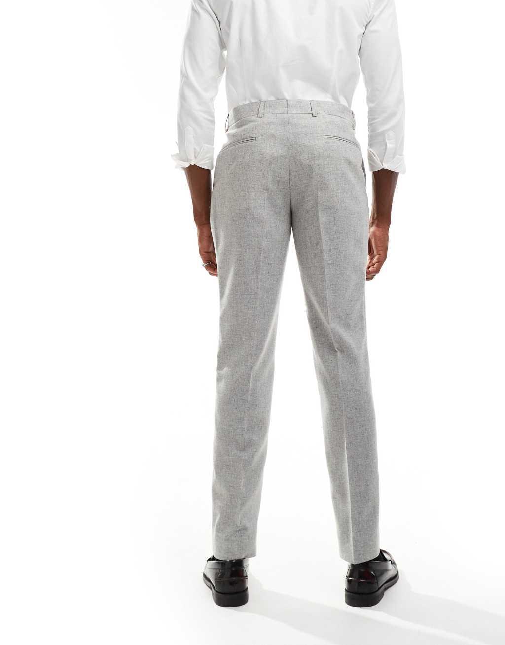 Shelby and Sons tailored slim pants in light gray - part of a set Product Image