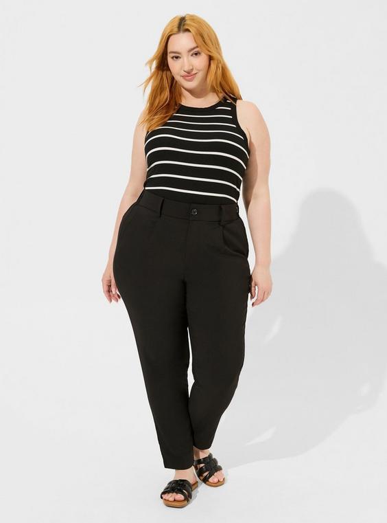 High-Rise Skinny Taper Stretch Crepe Pant Product Image