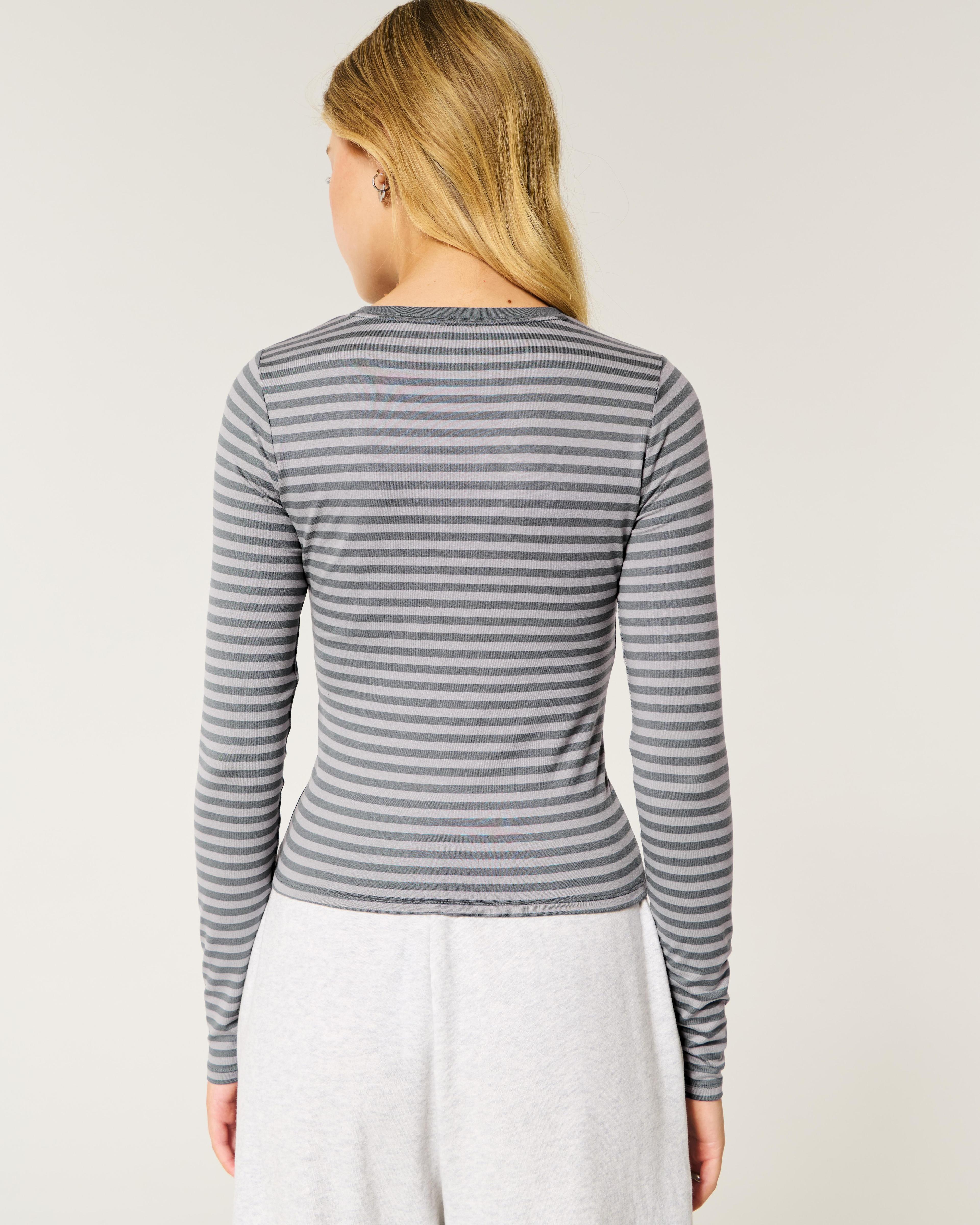 Soft Stretch Seamless Fabric Long-Sleeve Crew Top Product Image