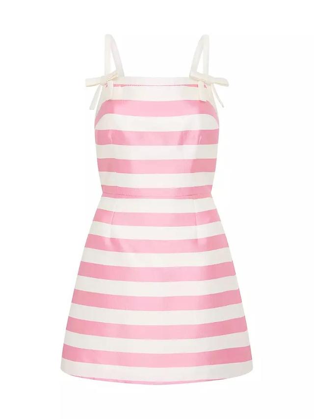 Jocelyn Striped Bow Minidress Product Image