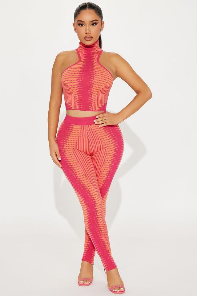 Alicia Legging Set - Orange/combo Product Image