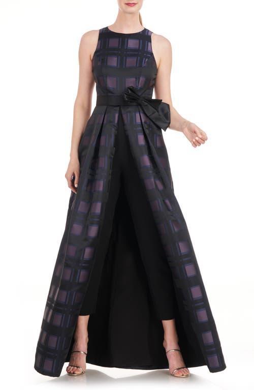 Womens Arabella Plaid Jacquard Walk-Thru Jumpsuit Product Image