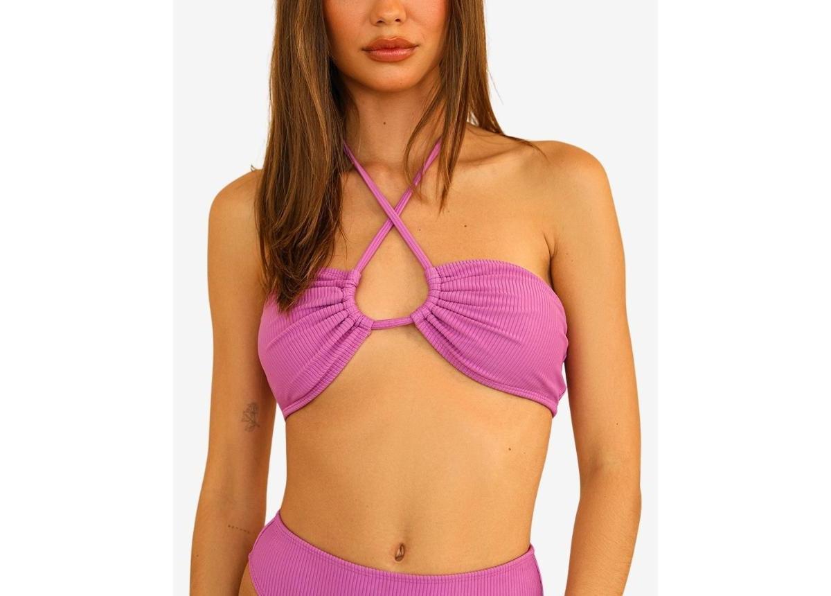 Dippin Daisys Womens Amalfi Bandeau Bikini Top - Purpleedium Product Image