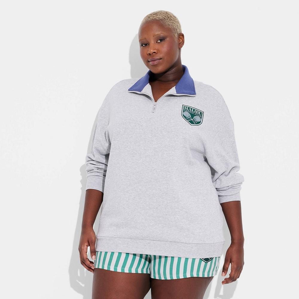 Womens Malibu Tennis Club Graphic Sweatshirt - Heather Product Image