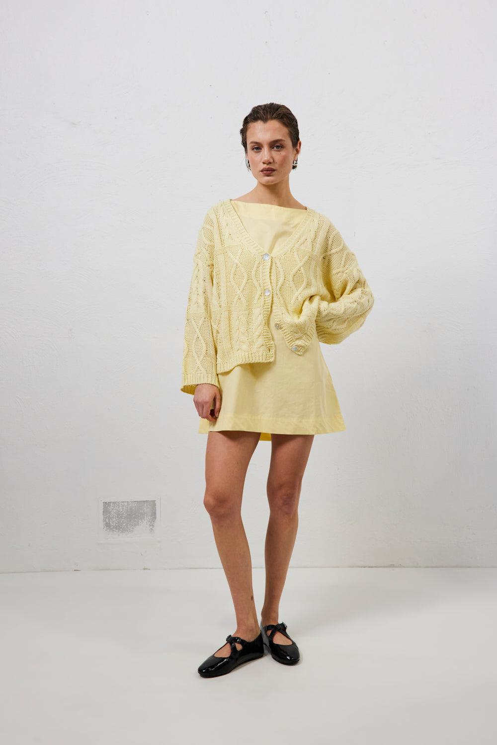 Lola Knit Cardigan Lemon product image