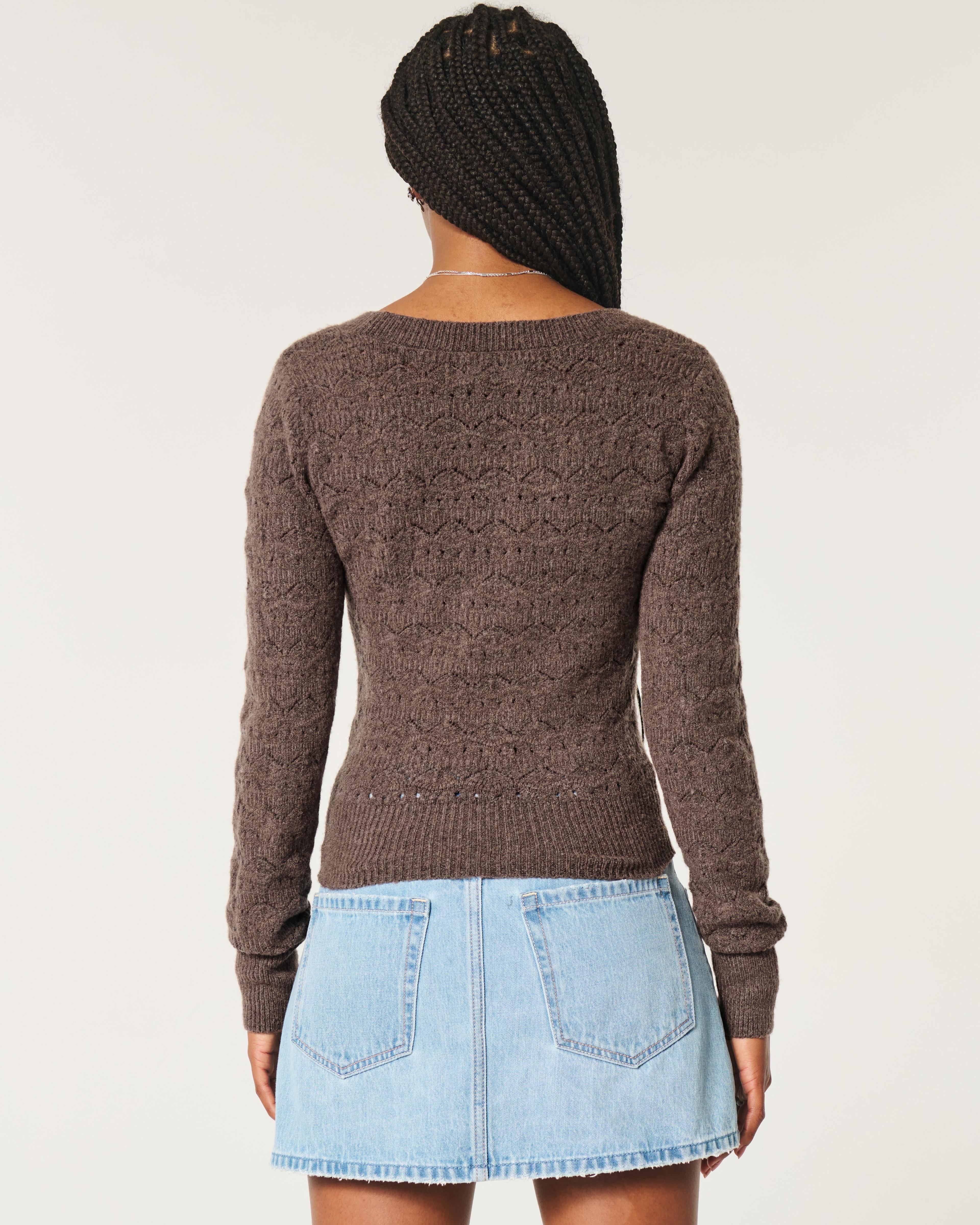 Stitchy V-Neck Sweater Product Image