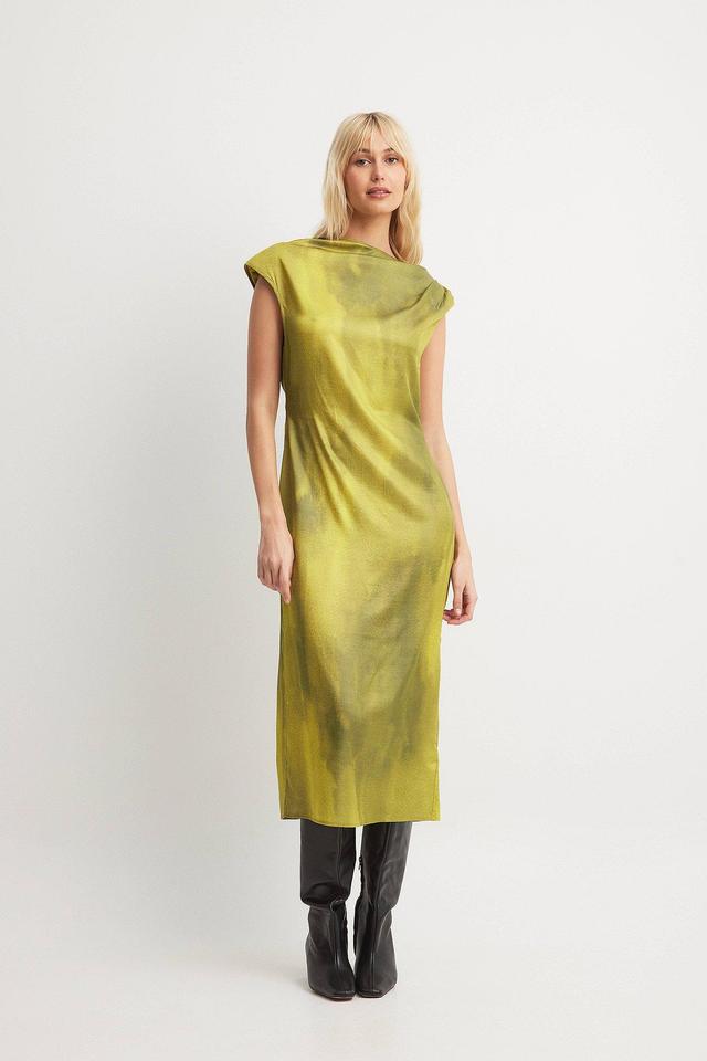 Funnel Neck Open Back Midi Dress Product Image