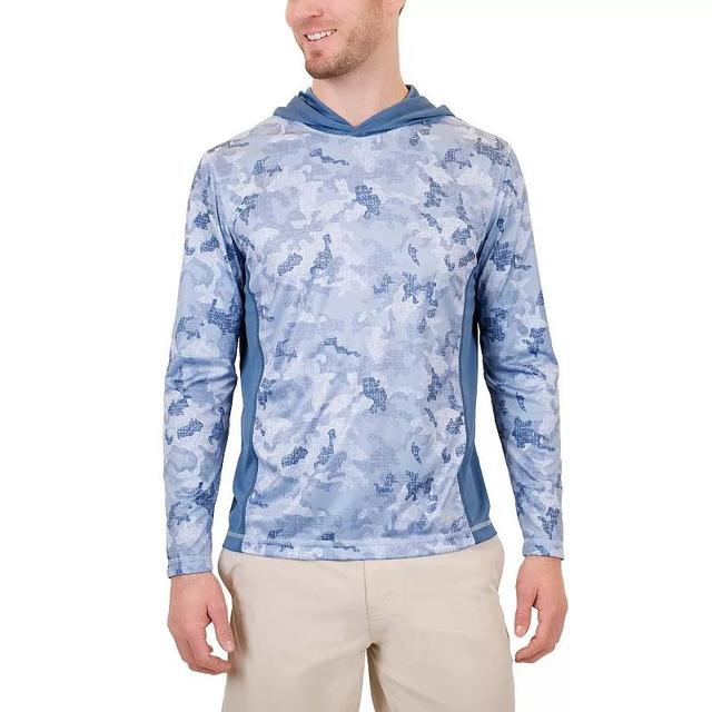 Mens Mountain and Isles Sun Protection Printed Hoodie Washed Grey Camo Product Image