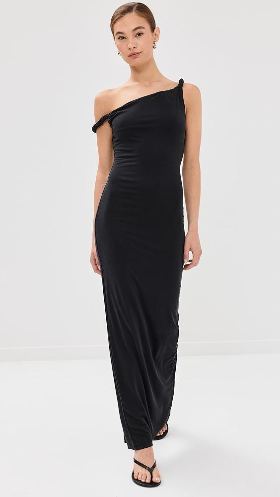 Good American Sandwashed Jersey Twist Shoulder Maxi Dress | Shopbop product image