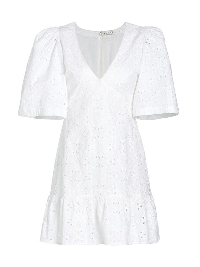 Womens Mariana Eyelet Minidress Product Image