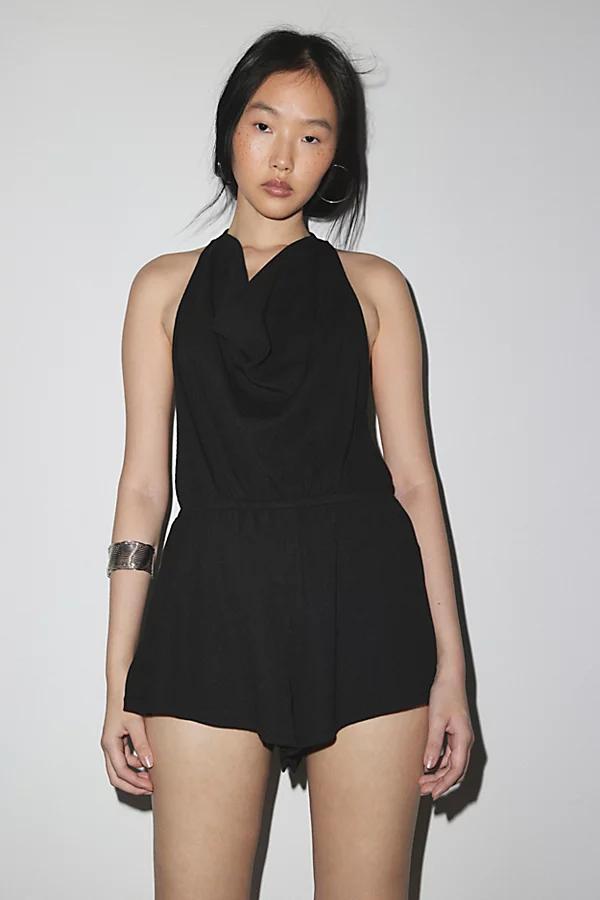 Out From Under Sandwash Cowl Halter Romper Womens at Urban Outfitters Product Image