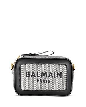 Balmain B-Army Logo Canvas & Leather Crossbody Camera Bag Product Image