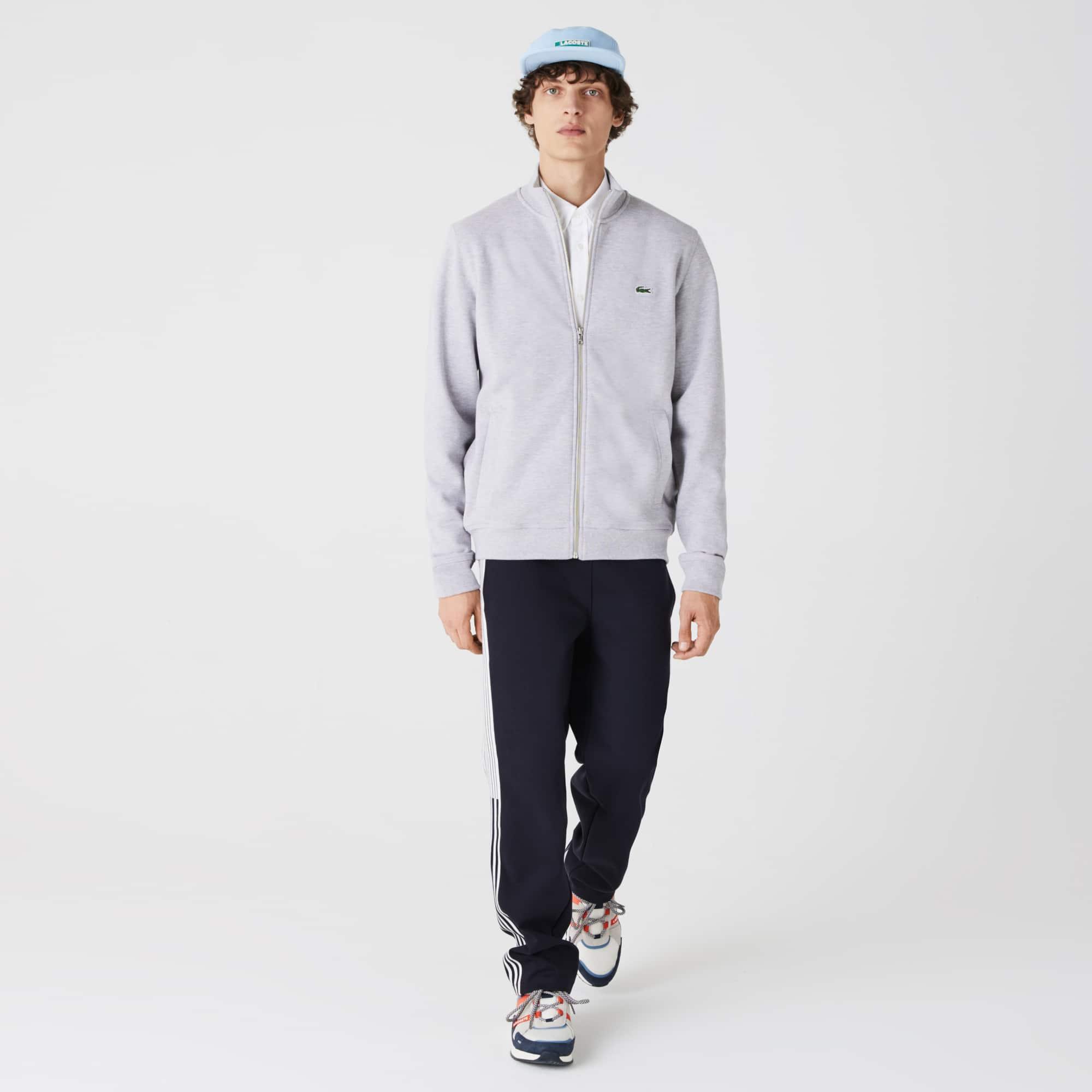 Men's Zip-Up Piqué Fleece Jacket Product Image