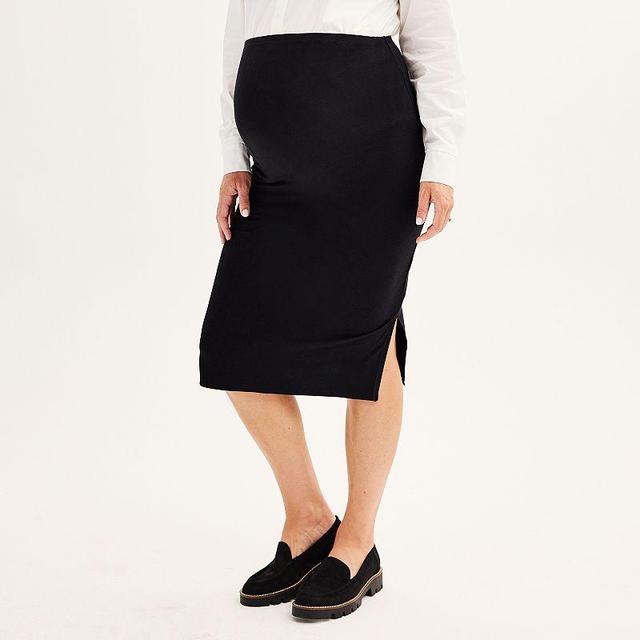 Maternity Sonoma Goods For Life Fitted Midi Skirt, Womens Product Image