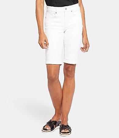 NYDJ Briella Shorts Roll Cuff in Optic (Optic ) Women's Shorts Product Image