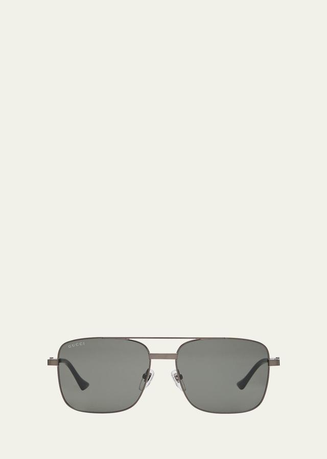 Mens Metal Rectangle Sunglasses Product Image