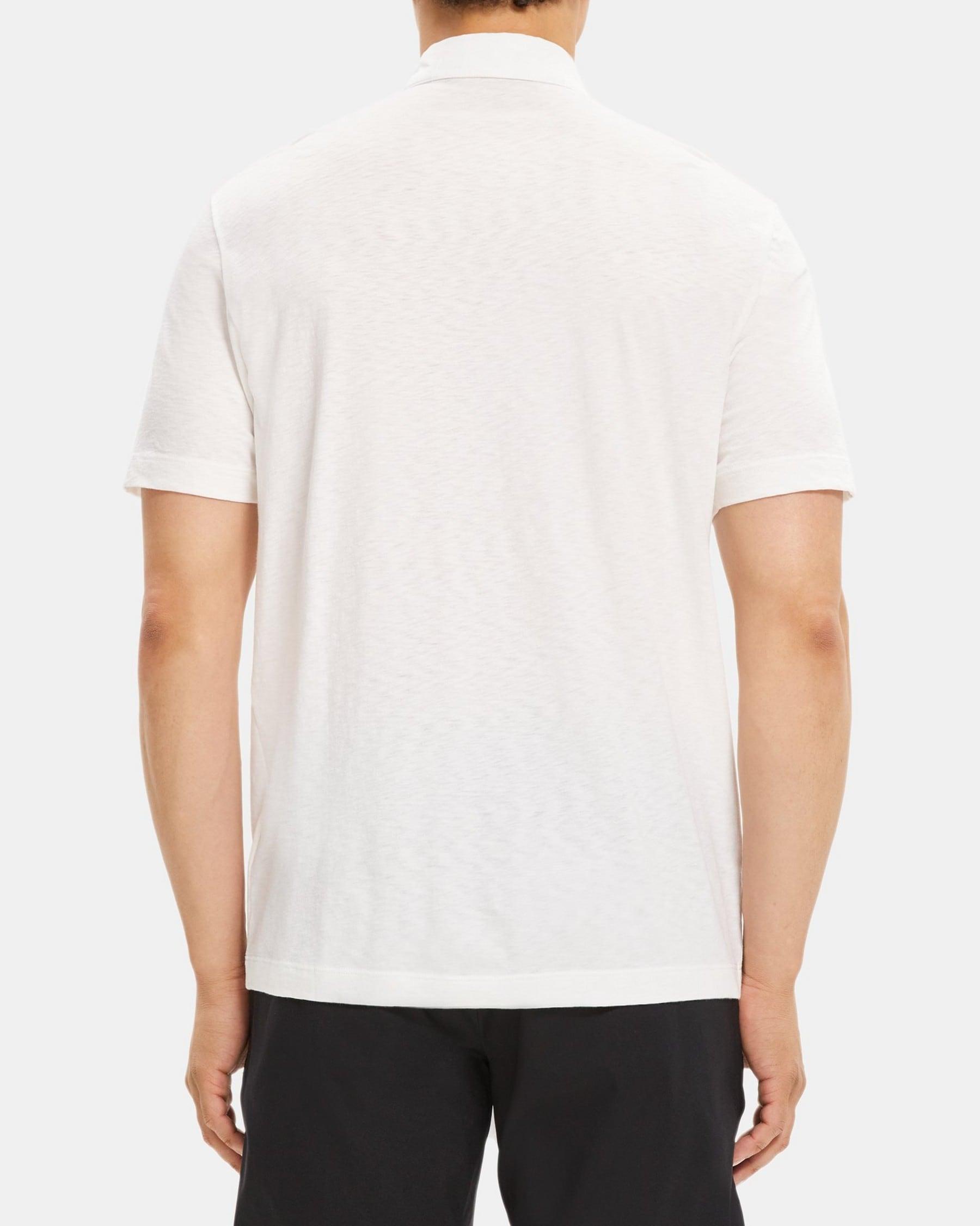 Contrast-Collar Polo in Modal Jersey Product Image