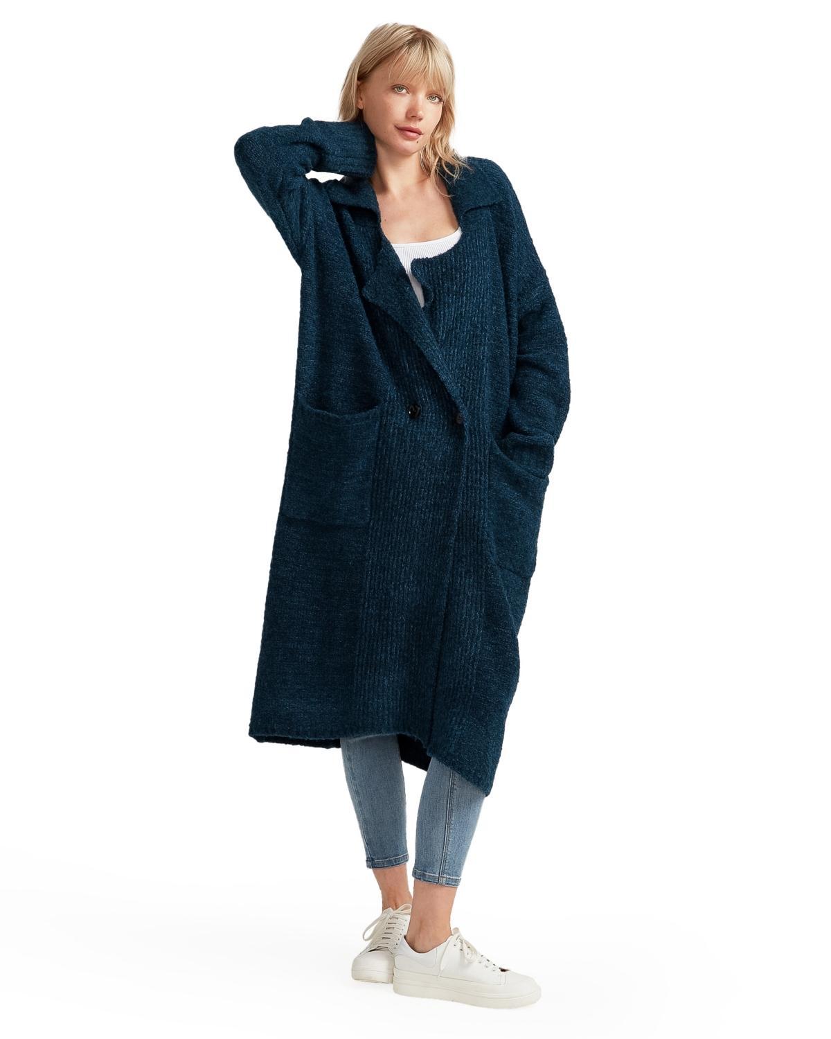 Women Belle & Bloom Born To Run Sustainable Sweater Coat Product Image