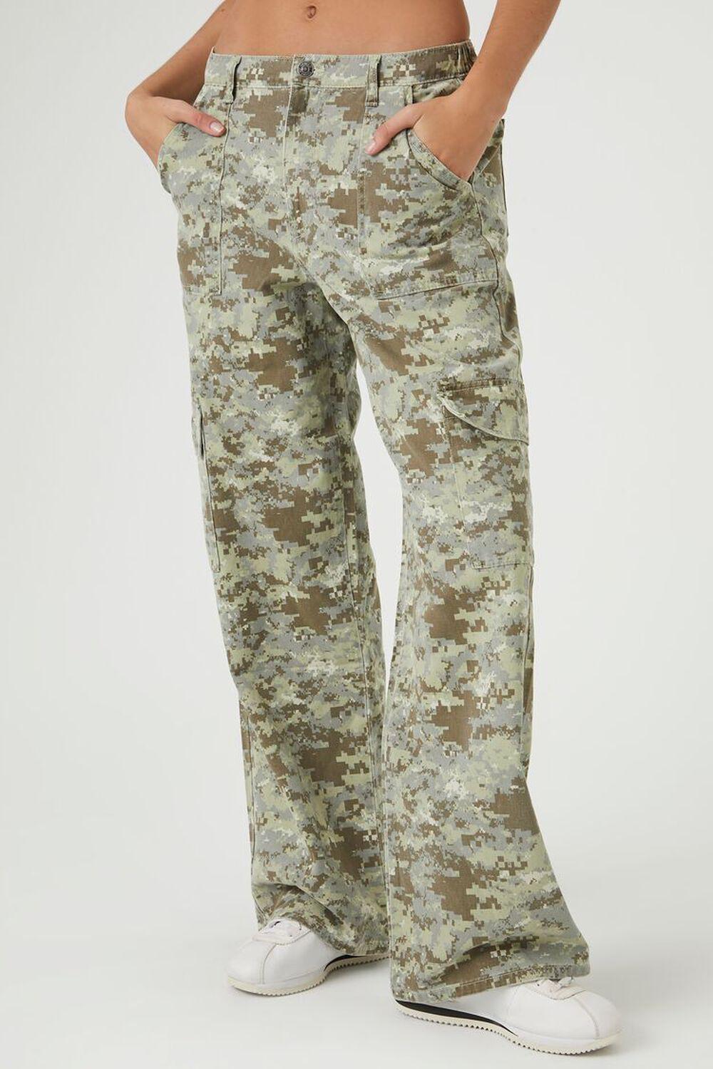 Twill Camo Print Cargo Pants | Forever 21 Product Image