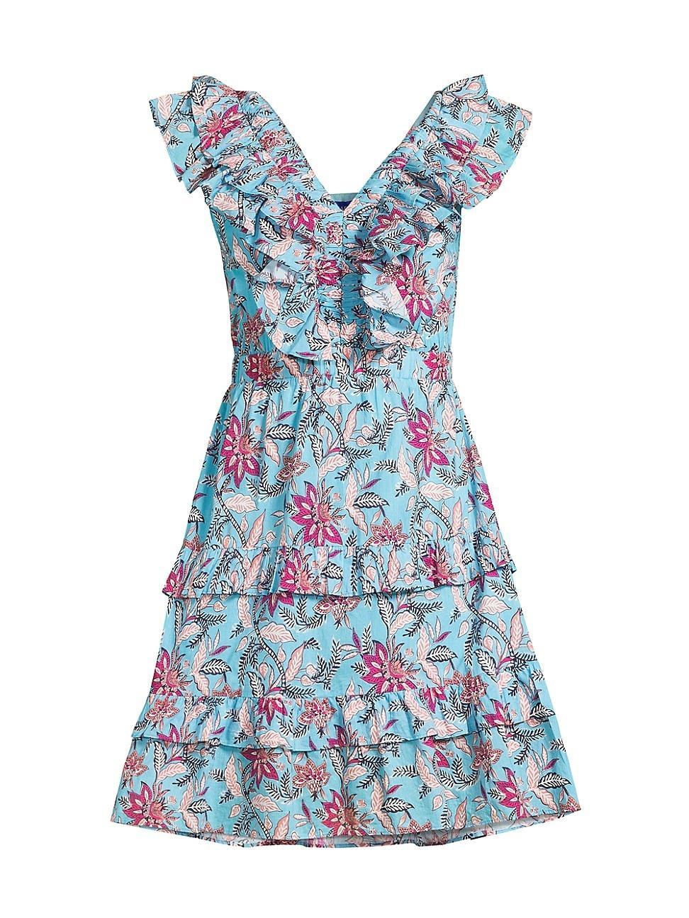 Womens Dante Floral Ruffle Minidress Product Image