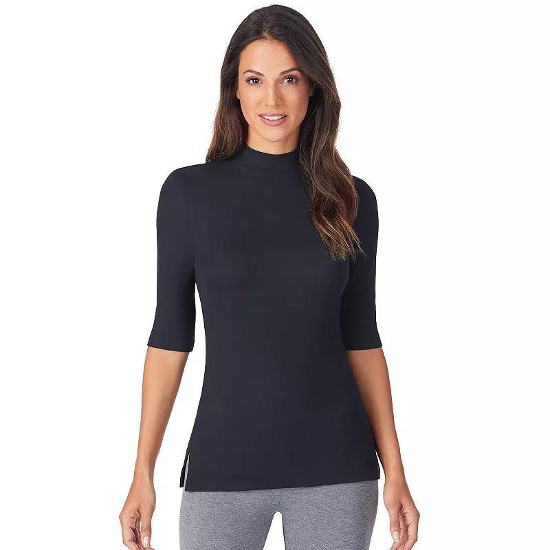 Womens Cuddl Duds Softwear with Stretch Elbow Sleeve Mockneck Top Product Image